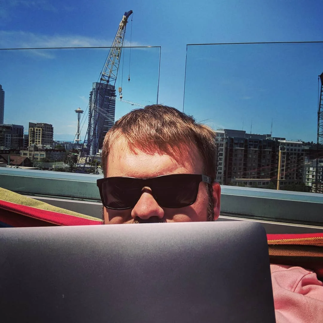 Life is so hard working from a hammock