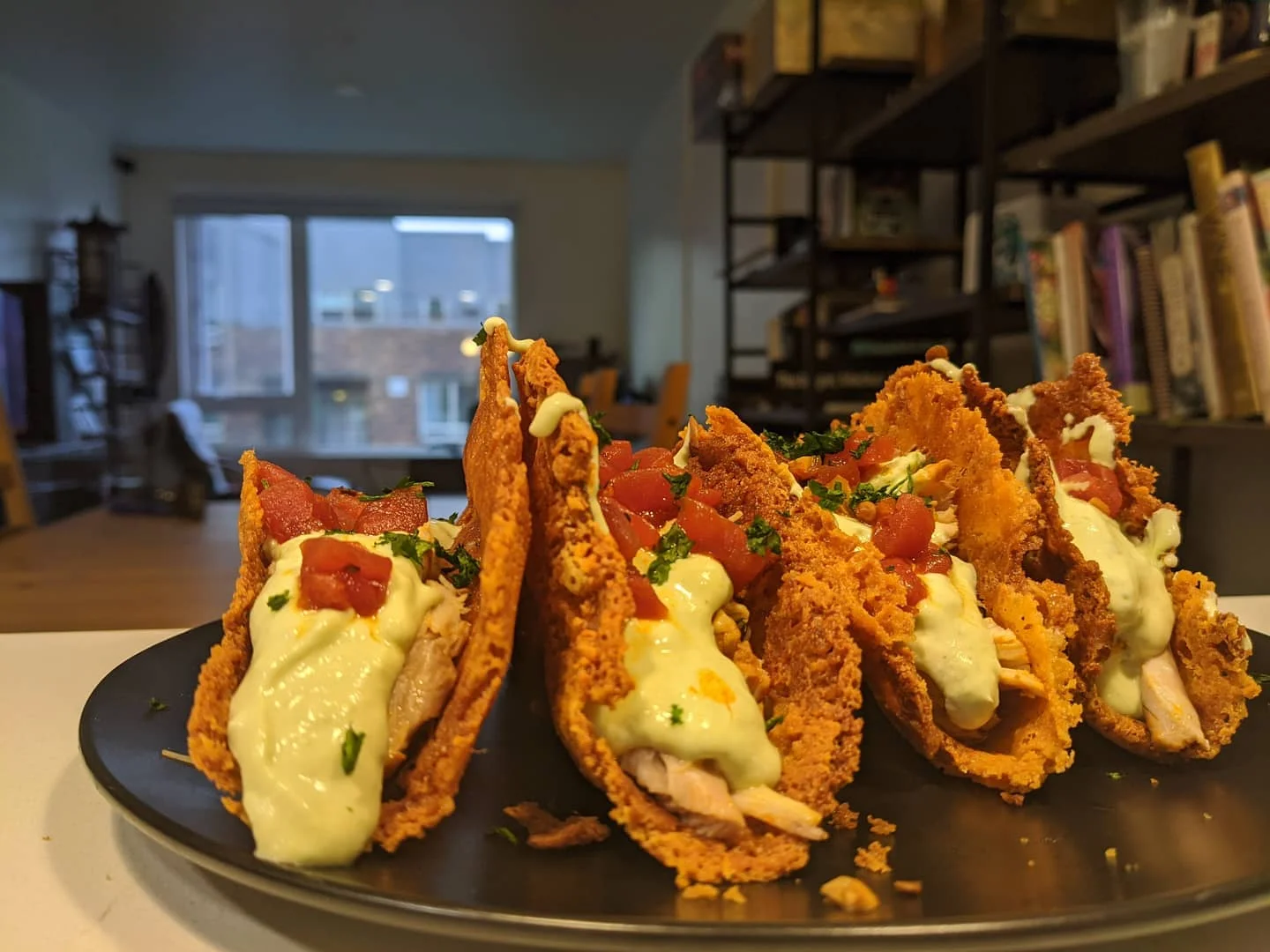 Keto tacos! (Cheese shells!)
